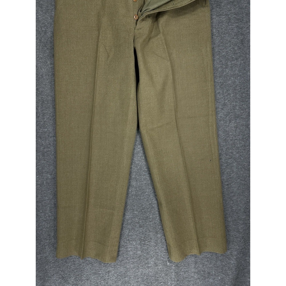 Vintage US Army M1937 Wool Trousers Pants Mens 33x33 (fits 32x31.5) OD WW2 40s - Picture 3 of 13